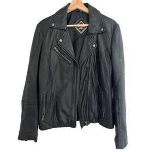Black Motorcycle Leather Jacket